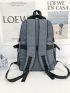 Men Letter Patch Decor Casual Daypack