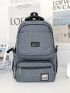 Men Letter Patch Decor Casual Daypack