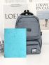 Men Letter Patch Decor Casual Daypack