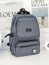 Men Letter Patch Decor Casual Daypack