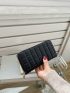 Quilted Detail Long Wallet