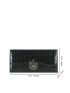 Crocodile Embossed Metal Decor Long Wallet