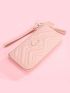 Tassel Decor Quilted Pattern Long Wallet