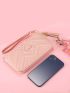 Tassel Decor Quilted Pattern Long Wallet