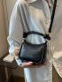 Mini Letter Graphic Baguette Bag With Bag Charm