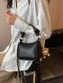 Mini Letter Graphic Baguette Bag With Bag Charm