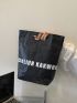 Letter Graphic Square Bag