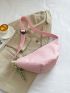 Minimalist Hobo Bag With Bag Charm