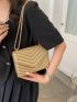 Mini Chevron Quilted Flap Chain Square Bag