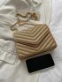 Mini Chevron Quilted Flap Chain Square Bag