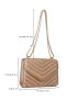Mini Chevron Quilted Flap Chain Square Bag