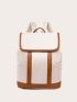 Two Tone Flap Backpack