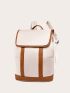 Two Tone Flap Backpack