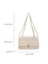 Quilted Pattern Chain Square Bag