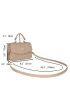Quilted Butterfly Decor Flap Square Bag