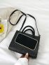 Mini Glitter Double Handle Square Bag