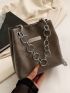 Mini Metal Decor Chain Square Bag