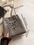 Mini Metal Decor Chain Square Bag