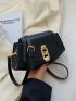 Contrast Binding Twist Lock Saddle Bag
