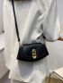 Contrast Binding Twist Lock Saddle Bag