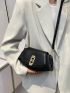 Contrast Binding Twist Lock Saddle Bag