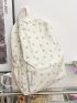 Floral Pattern Functional Backpack