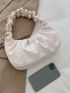 Minimalist Snap Button Ruched Bag