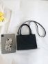 Embossed Detail Square Bag