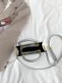 Mini Metallic Braided Detail Square Bag