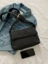 Quilted Flap Square Bag