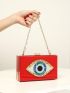 Mini Eye Graphic Chain Box Bag