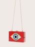 Mini Eye Graphic Chain Box Bag