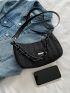 Chain Decor Hobo Bag