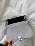 Mini Rhinestone Decor Flap Square Bag