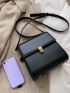 Mini Metal Decor Flap Square Bag