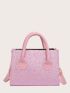 Mini Glitter Double Handle Square Bag