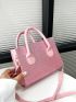 Mini Glitter Double Handle Square Bag
