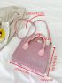 Mini Glitter Double Handle Square Bag