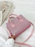 Mini Glitter Double Handle Square Bag