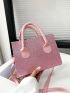 Mini Glitter Double Handle Square Bag