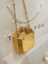 Mini Metallic Chain Box Bag