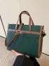Contrast Binding Square Bag