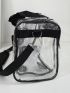 Letter Graphic Clear Duffel Bag