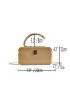 Mini Metal Handle Box Bag With Chain Strap