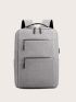 Men Minimalist Zip Front Backpack
