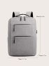 Men Minimalist Zip Front Backpack