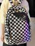 Men Checkered Pattern Casual Daypack