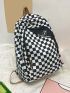 Men Checkered Pattern Casual Daypack