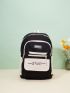Men Letter Graphic Patch Detail Casual Daypack