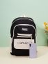 Men Letter Graphic Patch Detail Casual Daypack
